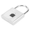 Smart Fingerprint Padlock USB Rechargeable Security LED Lock for Backpack Luggage CabinetSilver