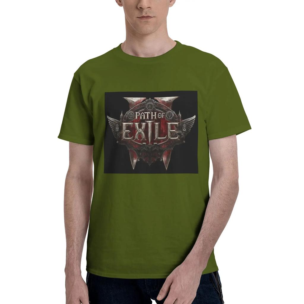 Path of exile 2 100% Хлопковая Футболка Мужская Модная Футболка Мужская С Круглым Вырезом С Коротким Рукавом S6XL