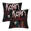 Korn Heavy Metal Band Album Tour 2 Pcs Square Pillowcase Pillow Cover Cushion Decor Comfort Throw Pillow For Home Sofa