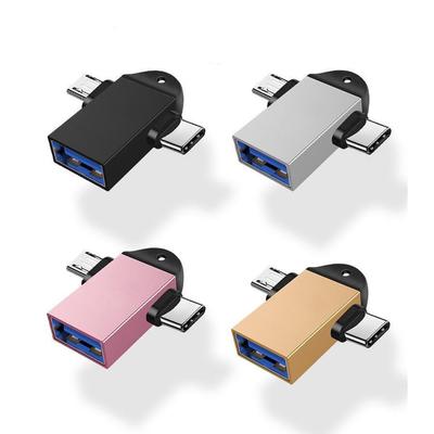 USB 3.1 5 Гбит/с преобразователи передачи данных 2-в-1 адаптер Micro USB OTG Type-C для планшета с жестким диском телефона