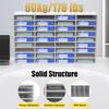 36-Slot White Desktop File Organizer, Modern Rectangular Office Mail Sorter, Large Document Holder, 80kg/176lbs Load-Bearing