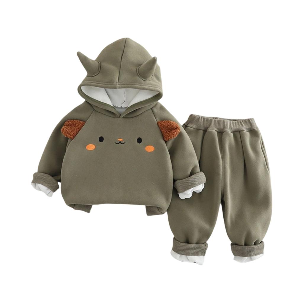 Kids Casual Long-Sleeve Set, Comfortable Daily Wear Outfits