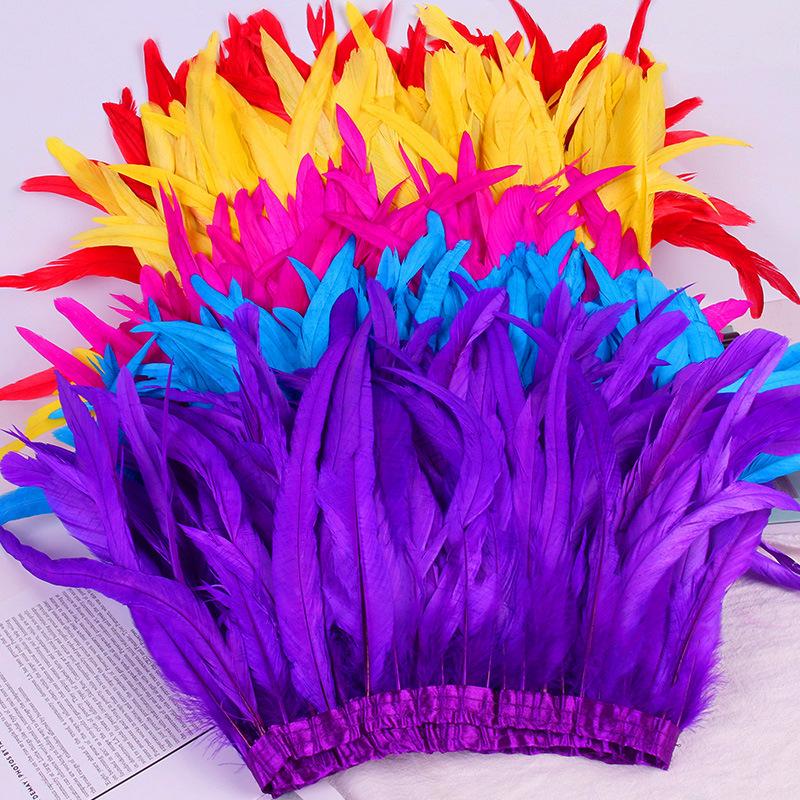 25-30 см полоски ткани с перьями для украшения сценического костюма своими руками