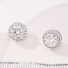 Delicate Small Round Stud Earrings Women With Shiny Cubic Zirconia Simple Versatile For Teens Fashion Jewelry