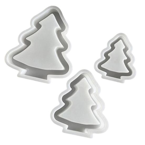 1/3 шт. Силиконовая форма для рождественской елки, сделай сам, ручная работа, полая форма для рождественского украшения, форма для поделок, форма для литья гипса, цемента, эпоксидной смолы