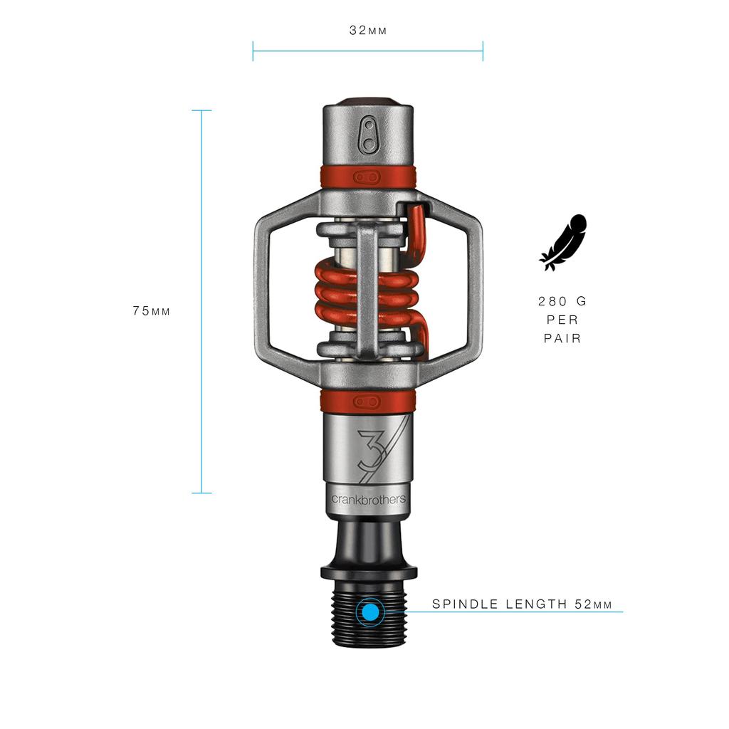 CRANK BROTHERS Eggbeater 3 571371 Педали, Красные,
