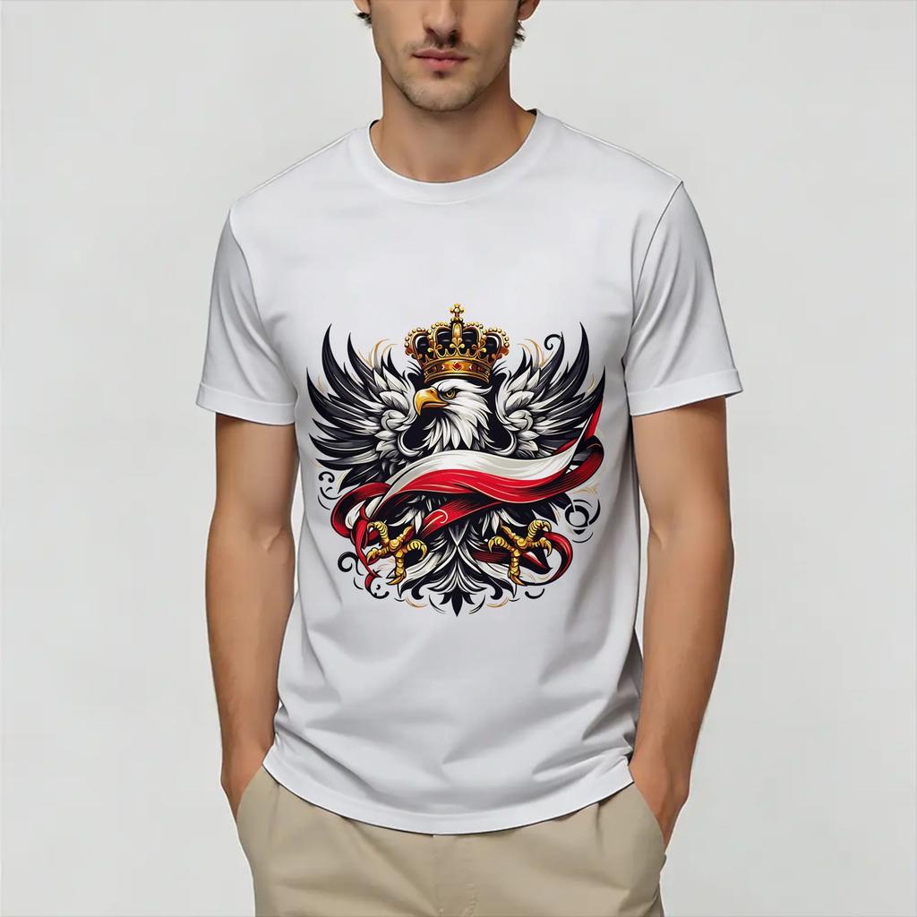 Vintage Poland Polish Flag TShirt for Unisex Funny Cotton Tees Round Neck Short Sleeve T Shirts Graphic Tops