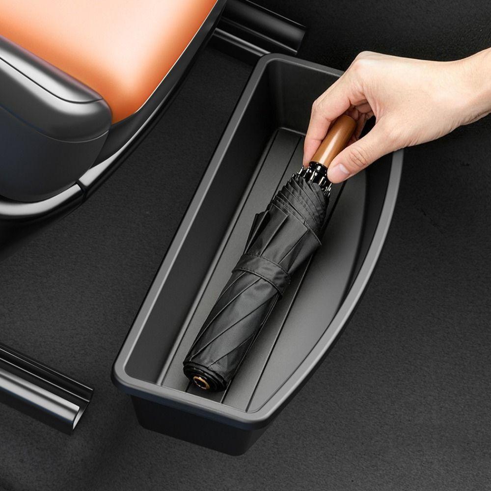 Non Slip Under Seat Storage Box ABS Plastic Seat Gap Drawer  Car Interior Use