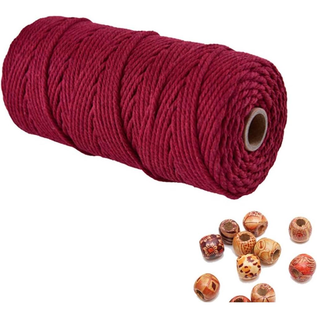 Шнур макраме 4 мм 100 м, хлопковая веревка, веревка, поделки, сделай сам, цветная нить, витой шпагат, ручное шитье, домашнее свадебное украшение