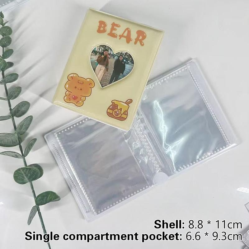 40 позиций K-pop биндер для фотокарточек 3 дюйма с вырезом в форме сердца 'Love' Книга коллекционера Держатель для фотокарточек айдолов Машина для переплета книг