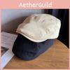 Retro Brim Wide Cotton Cap For Autumn Winter Seasonal Sun Unisex Protection