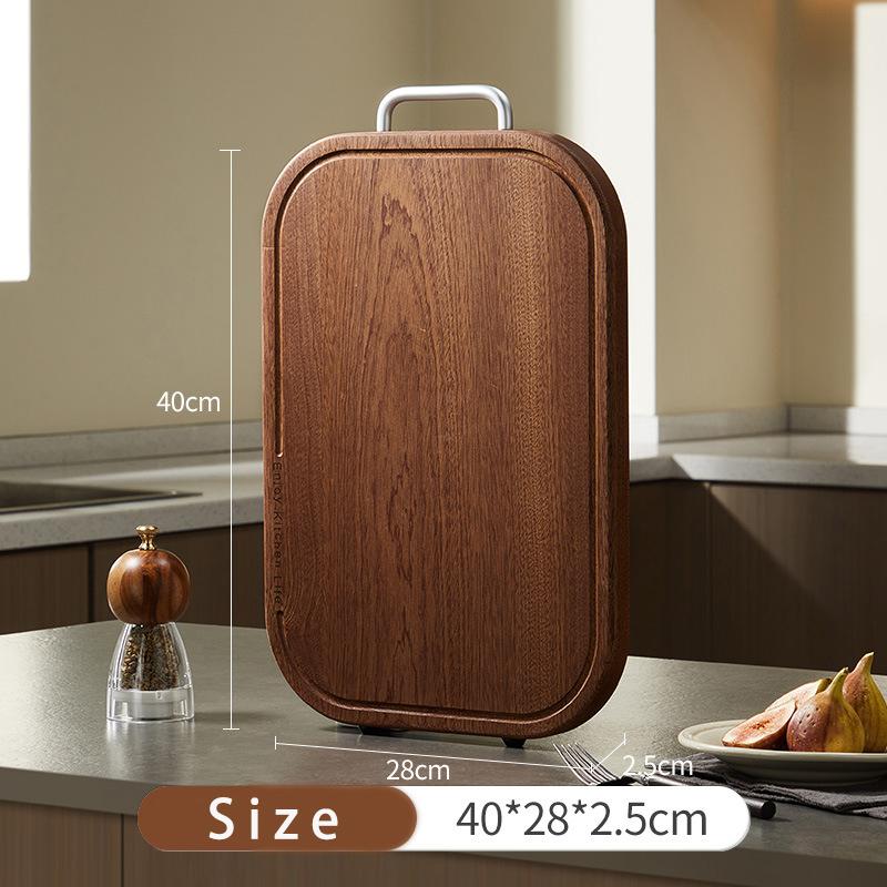 Solid Wood Anti-bacterial and Anti-mold Cutting Board Fruit Cutting Board Double-sided Cutting Board Ebony Plus Anti-slip