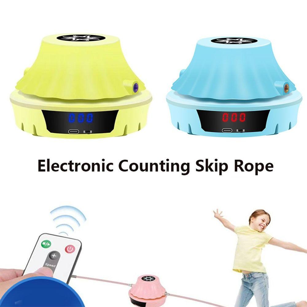 LED Display Electric Jump Rope Remote Control Automatic Jump Rope Smart Skipping Machine Home Gym