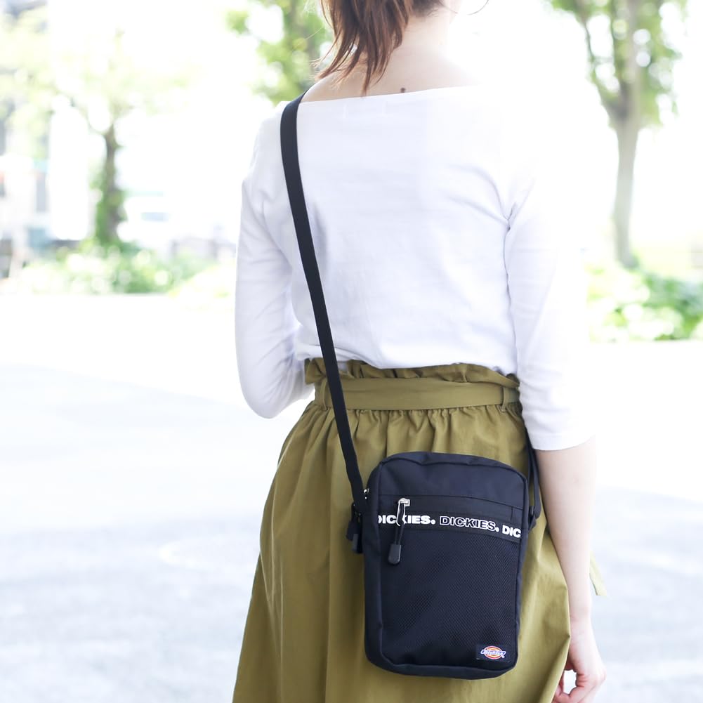 Dickies LOGOTAPE Square Shoulder Bag Sacoche Pouch Festival Passport Travel Bag Mini Shoulder Black