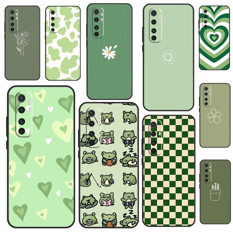 green aesthetic Case For POCO X3 X4 X5 F5 Pro M5s C40 F4 GT F3 Cover For Xiaomi 12T 11T Pro 12 13 Lite 12X
