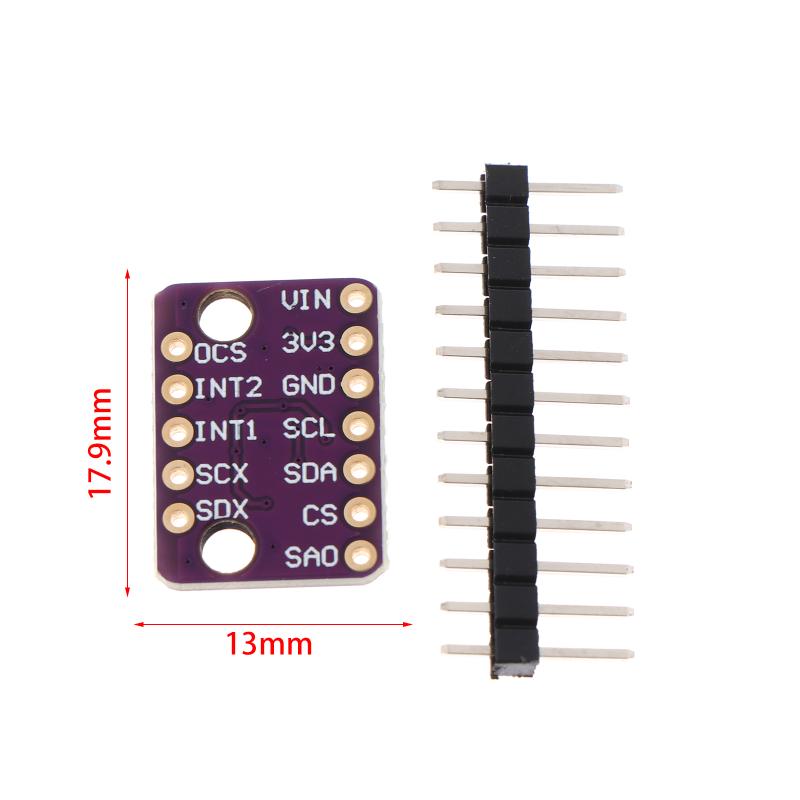 1/2/3 шт. Модуль Gy-Bmi160 6DoF6 Акселерометр Гироскоп Датчик Модуль Iic/Spi Передача 6 Степеней Свободы Breakout