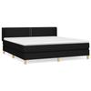 3130203 vidaXL Lit à sommier tapissier avec matelas Noir 160x200 cm Tissu