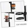 Vaguelly Music Stand Water Cup Holder, Microphone Stand, Cup Holder, Tumbler Cup Cradle, Cup Holder Stand, Metal, Black