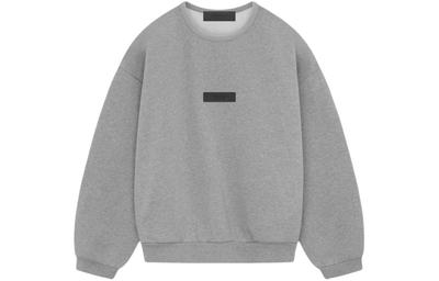 Детская толстовка Fear of God Essentials с круглым вырезом 'Dark Heather Oatmeal'