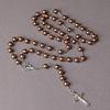 Imitation Pearl Rosary Beads Pendant Chain Vintage Style Religious Pendants  Catholic Rosary