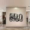 Modern Linear Metal Wall Art Abstract Sculpture Wall Decor for Home Office Contemporary Gift