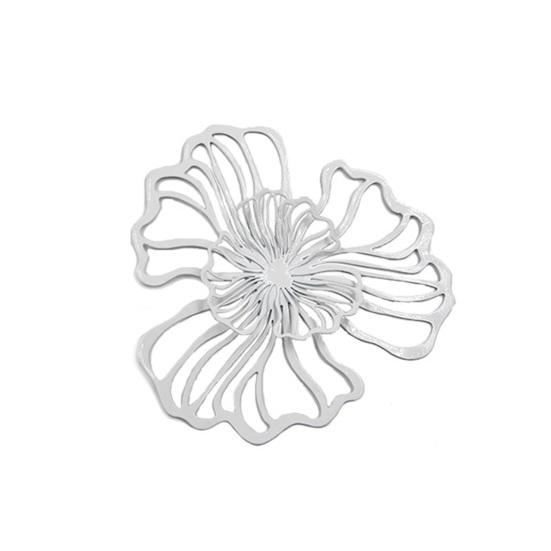 Wall Flower Statue Double Layers Light Luxury Hollow Artwork Modern Background Wrought Iron Flower Ornament Home Supplies