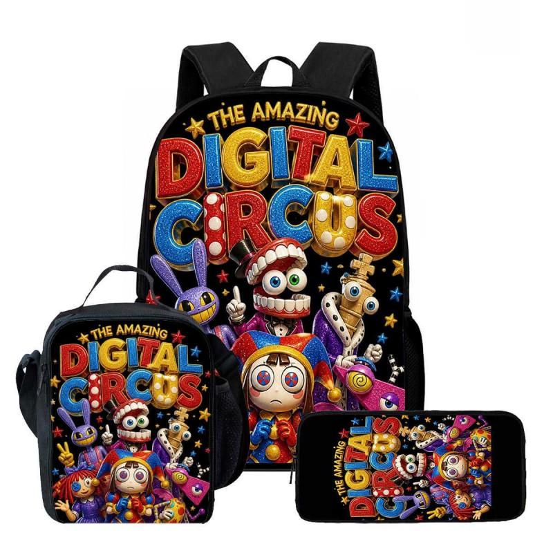 Kids Cartoon Backpack Set With Lunch Bag Pencil Case - Lightweight Ergonomic School Grades 1-6