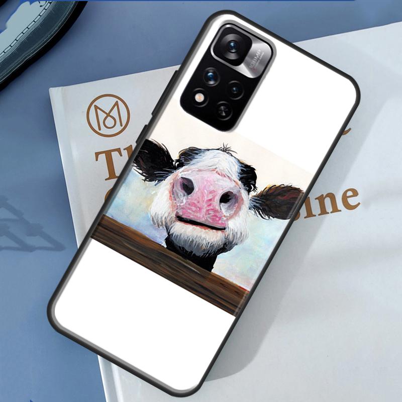 Cute Cow Moo Case For Xiaomi Redmi 14C 13C 10C 12C Redmi Note 13 14 Pro 12 11 9 10 9S 10S 11S 12S Cover