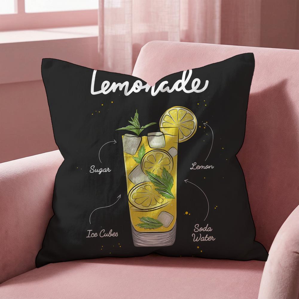 Limoncello Cocktail Cushion Cover Multi-Scene Pillow Cover for Home & Car - Reversible, Soft & Durable for Daily Use