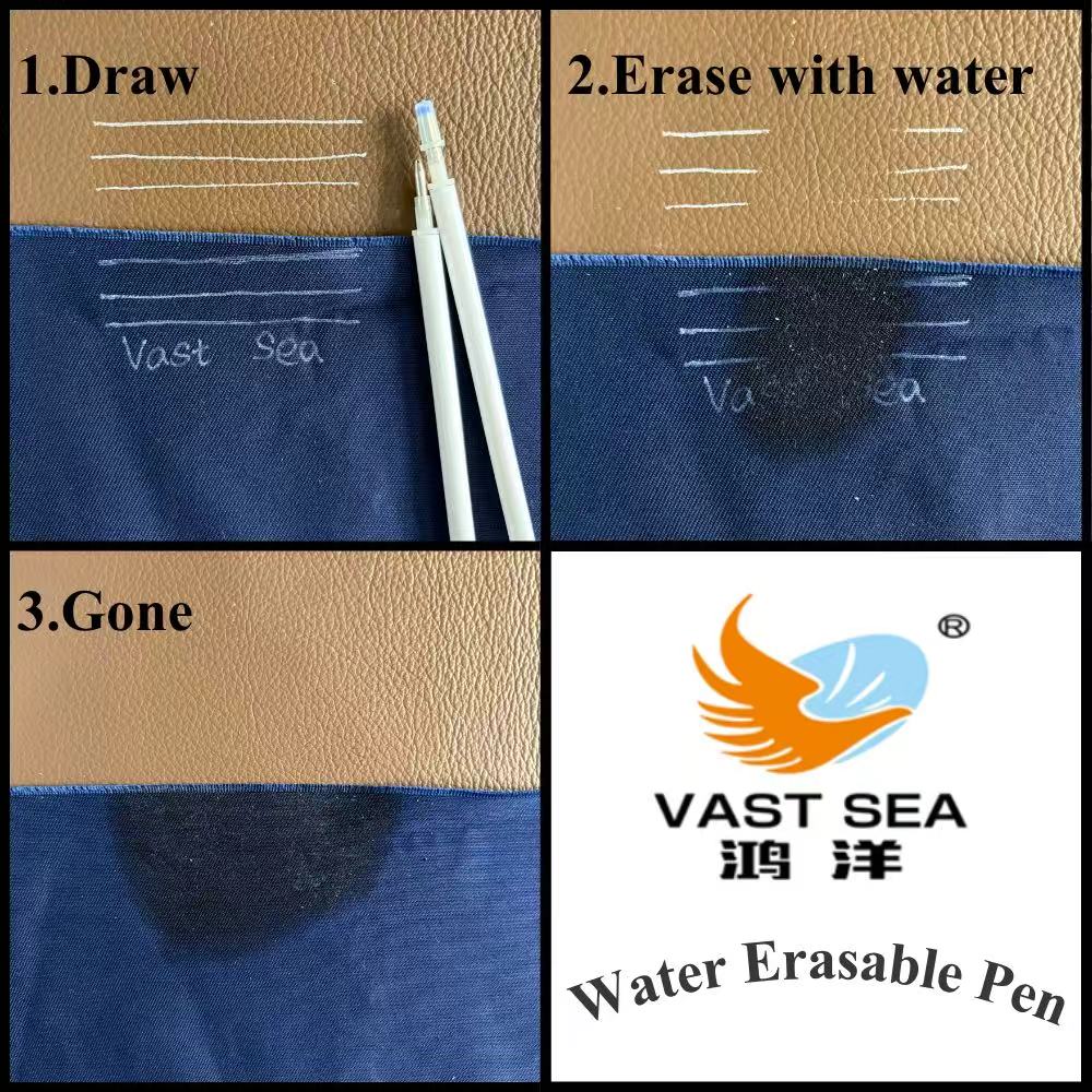 VAST SEA Прямая продажа Набор из 100 шт. Гелевая ручка с водой стираемыми чернилами Белые чернила Пластиковый хвост Помощник портного для разметки одежды и обуви Шитье