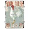 Chicken Zone Metal Sign Vintage Metal Plaque Plates Decor For Pub Bar Garden Wall Decor Tin Signs Fresh Eggs Poster