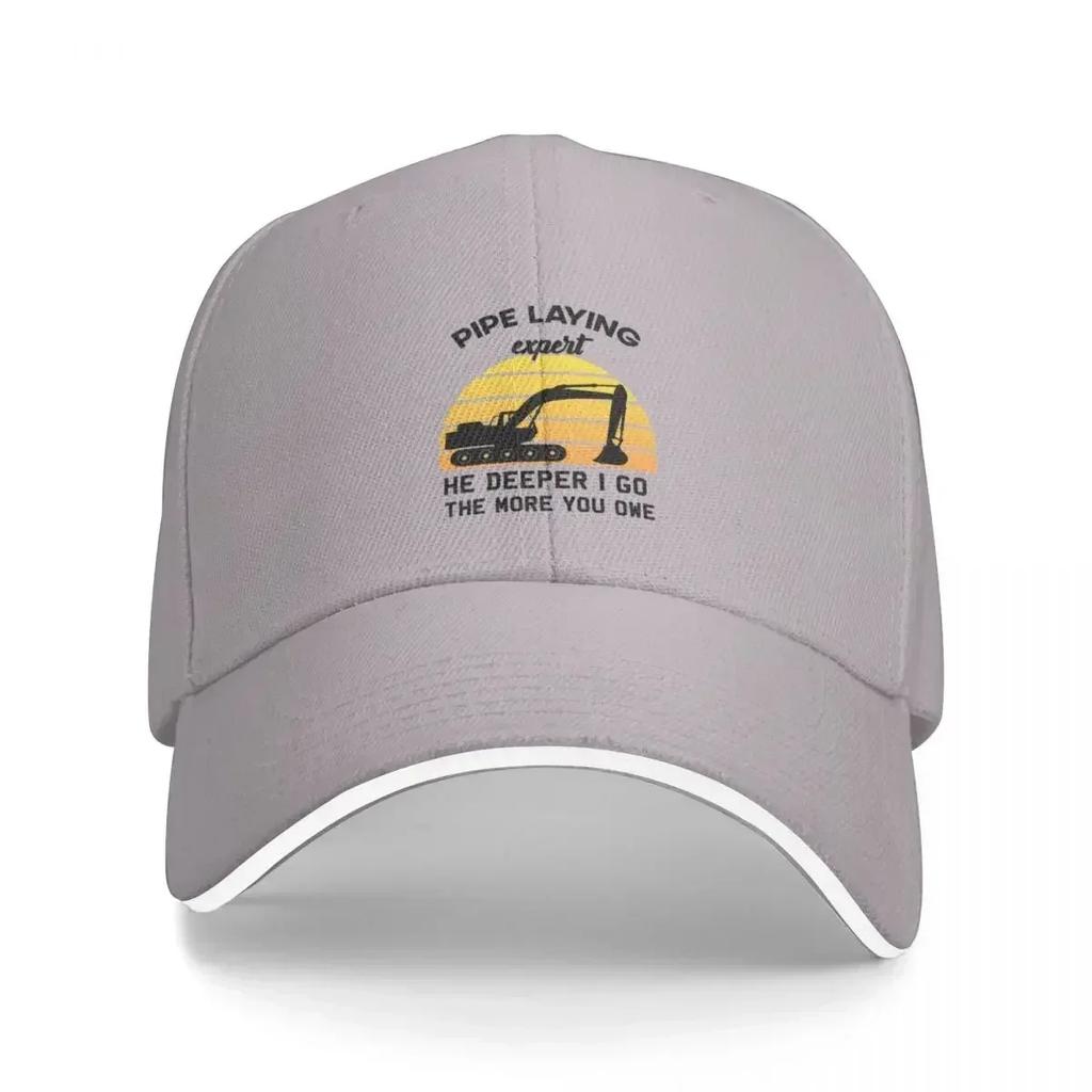 The Deeper I Go the More You Owe Pipe Laying Expert Gift Cap Baseball Cap trucker hat hat Unisex luxury boy child hat Womens