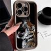 LZ30 Tiger Lion Cat Silicone Phone Case for iPhone 11 13 14 15 16 Pro Max 7 8 16 Plus 12 Mini XS Max XR Shockproof Back Cover