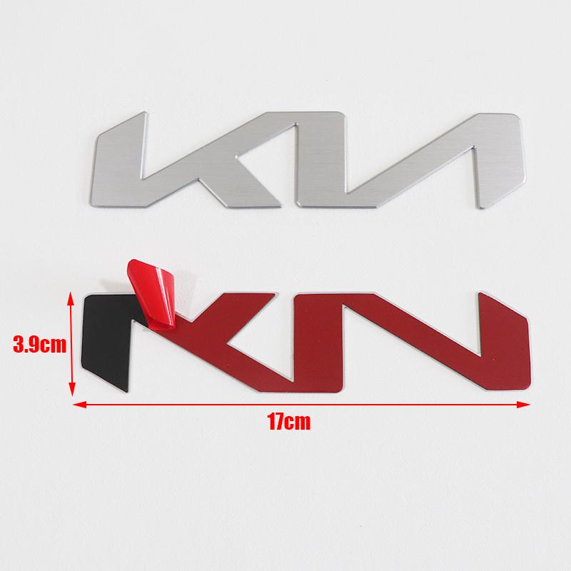 AAND1 1pcs 3D newest aluminum Car Front logo Front hood Rear Bumper tail door trunk sticker car Emblem styling Accessories For kia