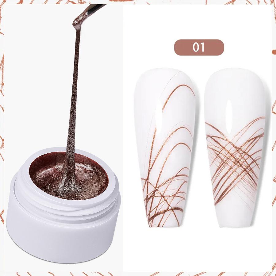 5 мл рисунок УФ гель для ногтей эластичная подводка DIY веб-лак паутина гель-паук цветочные типсы для ногтей