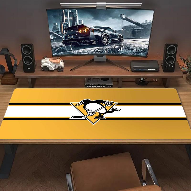 Коврик для мыши Pittsburgh Penguins Цветной Большой Игровой Коврик для Стола Нескользящий для Ноутбука Планшета Огромный Коврик для Мыши XXL Коврик Мини-ПК Игровой Коврик С Заблокированным Краем