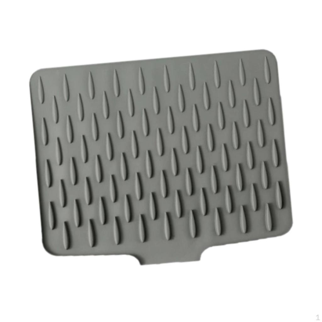 Dish Drying Mat Silicone Pad for Kitchen Use with Drainage