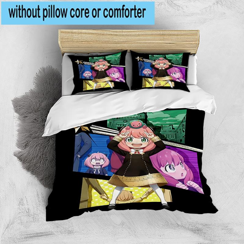 3PCS Cute anime spy Famliy 3pcs Bedding,Including 3PCS Duvet Cover And 2pcs Pillowcases Perfect for Christmas,Ideal for Bedroom, Dormitory