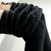 Auroth Winter Women Plus Velvet Warm Leggings Elastic High Waist Thicken Leggings High Stretch Leggings