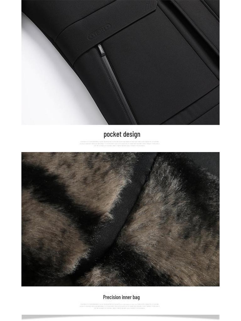 Мужское толстое пуховое пальто средней длины с меховым воротником - стильная хлопковая верхняя одежда для пап среднего и пожилого возраста