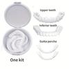 Dentures Full Set Natural Perfect Fit Teeth Whitening Snap On Silicone Denture Instant Smile Veneers Teeth Dentadura Beauty Tool