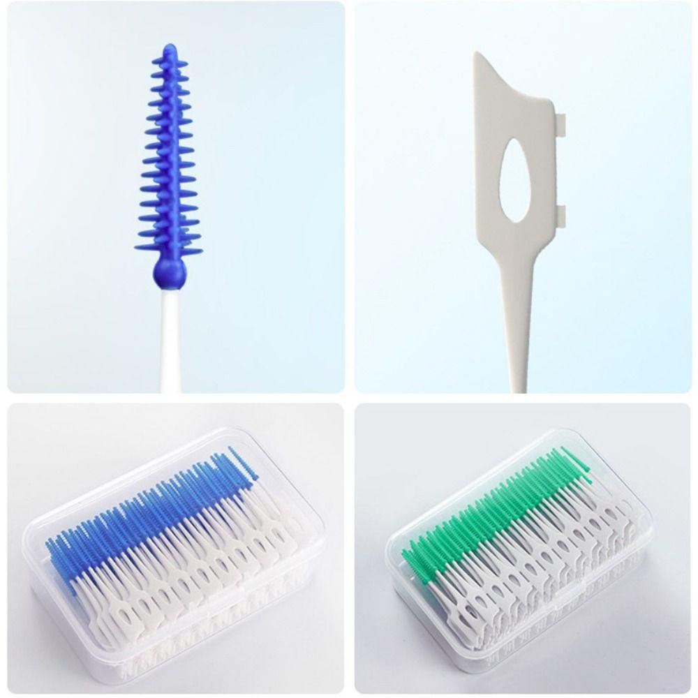 160Pcs with Thread Toothpicks Brushes Clean Between Teeth Oral Cleaning Tools Toothbrush Adult
