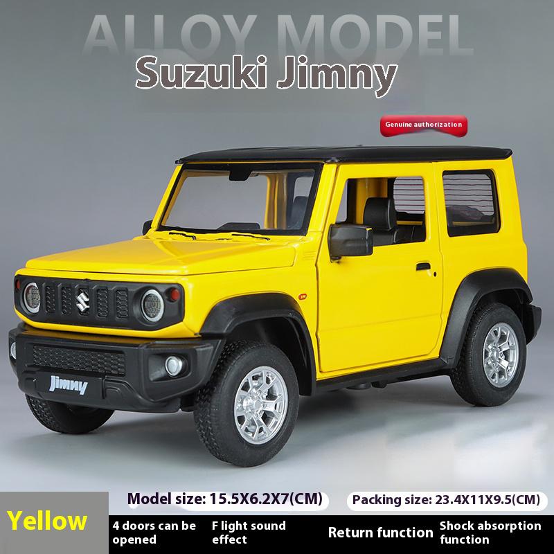 1:24 Suzuki Jimny Off Road SUV Alloy Diecast Модель автомобиля Звук и Свет Коллекция Дисплей Хобби Украшения Подарки Для Парня