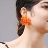 Women Girls Big Flower Shape Personality Petals Jewelry Accessories Studs Earrings Drop Earrings