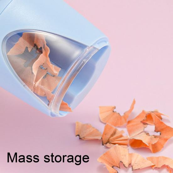 1 Set Electric Pencil Sharpener with Cutter USB Rechargeable Battery Operated Portable Automatic Pencil Sharpener School Student Stationery Gift