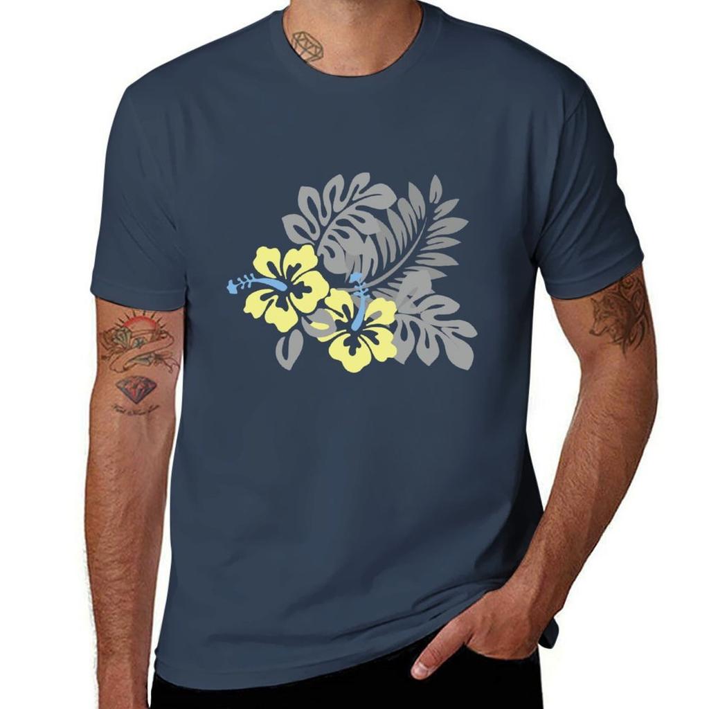 Harmony Of Hawaiian Hibiscus Tshirt Basic Simple Design Short Sleeve Shirt
