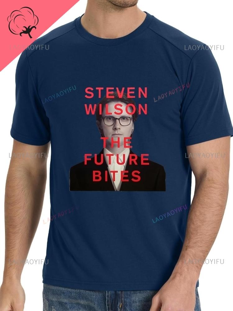 Vintage British Singer Steven Wilson's Trendy Short-sleeved Shirt Suitable for Both Unisex and WoUnisex, Made of Cotton Fabric.