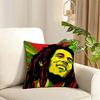 Singer BBob MMarley Cushion Cover Reversible Plush Pillow Cover Soft Fluffy Home Decor for Sofa Bedroom