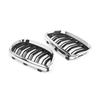 Racing Style Front Kidney Grill Dual Slat Grille For BMW 3 Series E92 E93 Coupe 2006- 2010 Gloss Black+ Chrome 51137157277-A91R