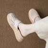 Fashion Inner Height 2025 Summer New Hollow Trifle Woven Baotou Half Slippers Women's Platform Straw Slip-ons